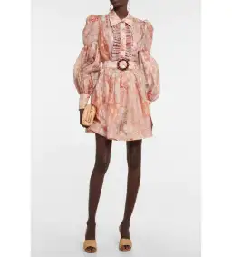 Zimmermann Kaleidoscope Tuxedo Frill Mini Dress Size 0 / AU 8 for rent on The Volte - image 1