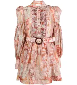 Zimmermann Kaleidoscope Tuxedo Frill Mini Dress Size 0 / AU 8 for rent on The Volte - image 5