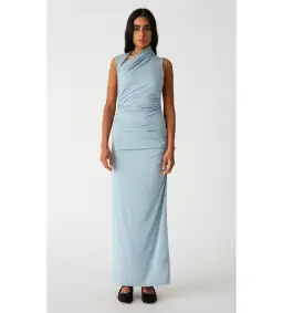 Misha Albie Jersey Maxi Dress Seafoam Blue Size 8 for rent on The Volte - image 3