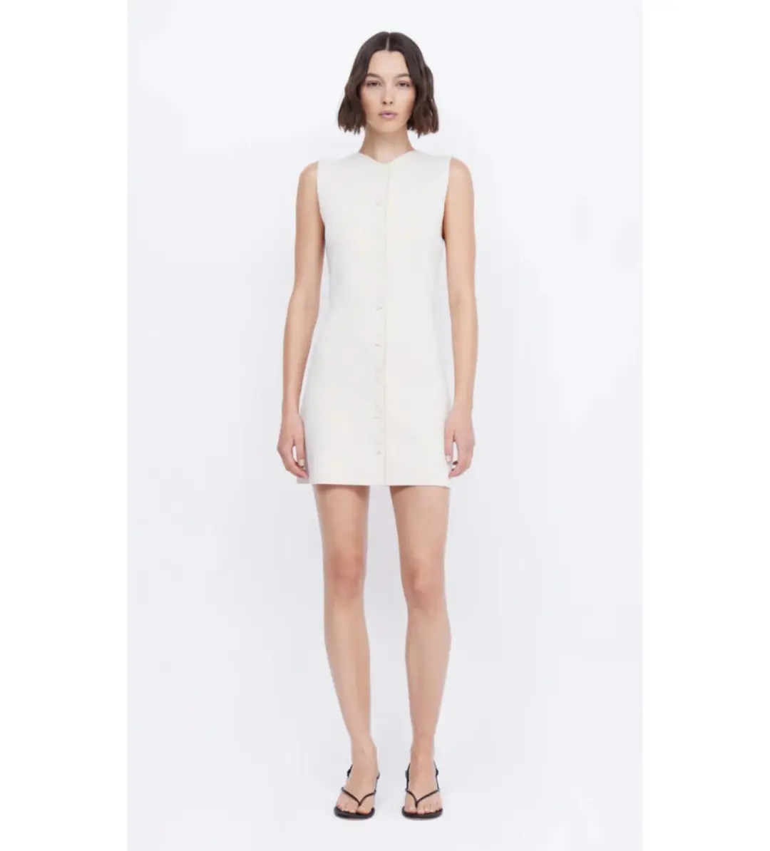 Bec & Bridge Ilora Knit Mini Dress Ivory Size 12 for rent on The Volte - main image