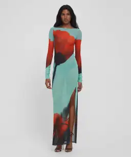 Rat & Boa Santino Mesh Dress Tulip Print Size 6 for rent on The Volte - image 1