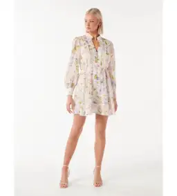 Forever New Vanessa Trim Skater Dress Light Floral Print Size 6 for rent on The Volte - image 1