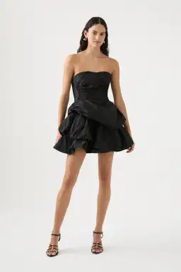 Aje Daybreak Strapless Mini Dress Black Size 10 for rent on The Volte - image 1