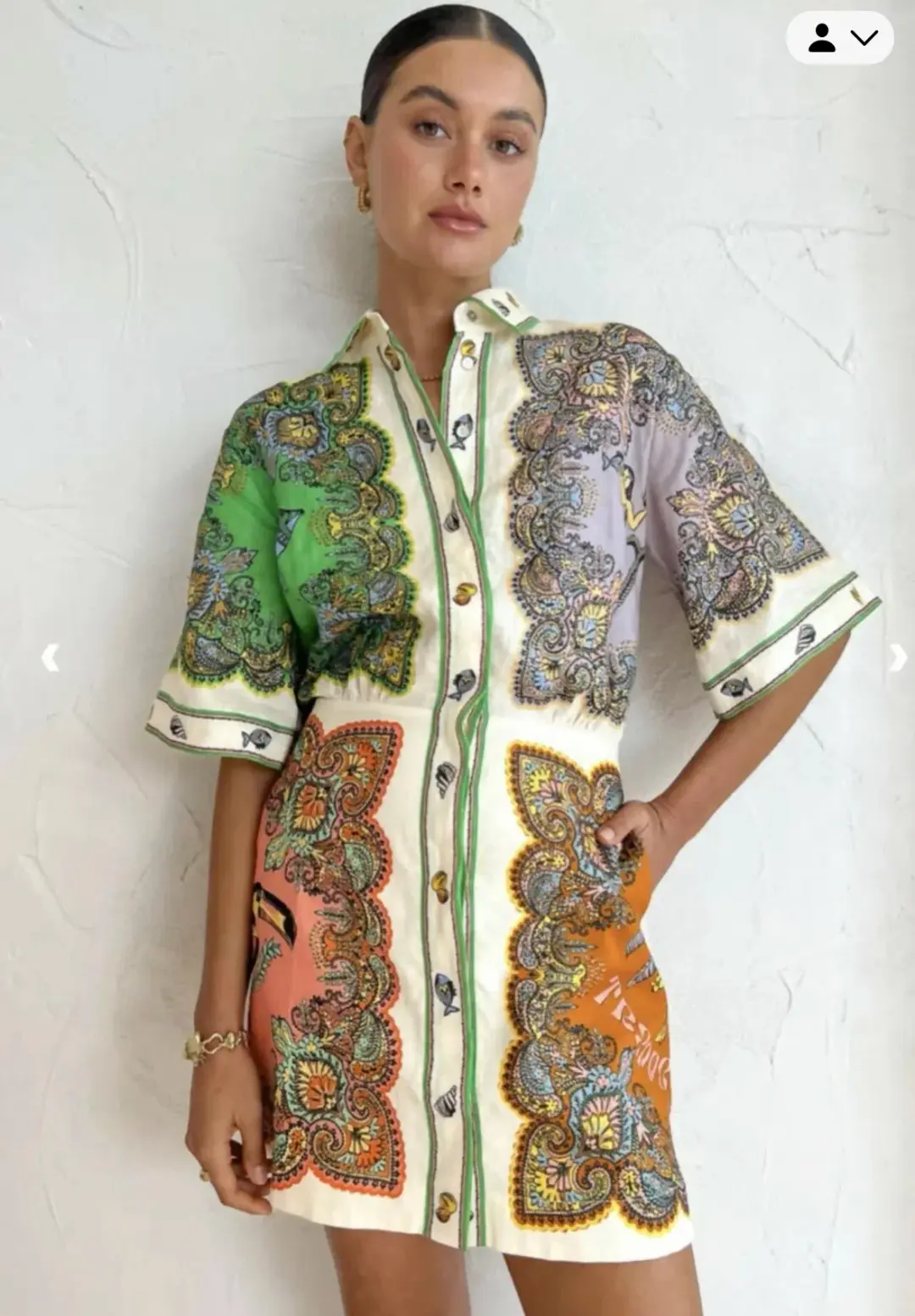 Alemais Trippy Troppo Mini Dress Size Print Size 6 for rent on The Volte - main image