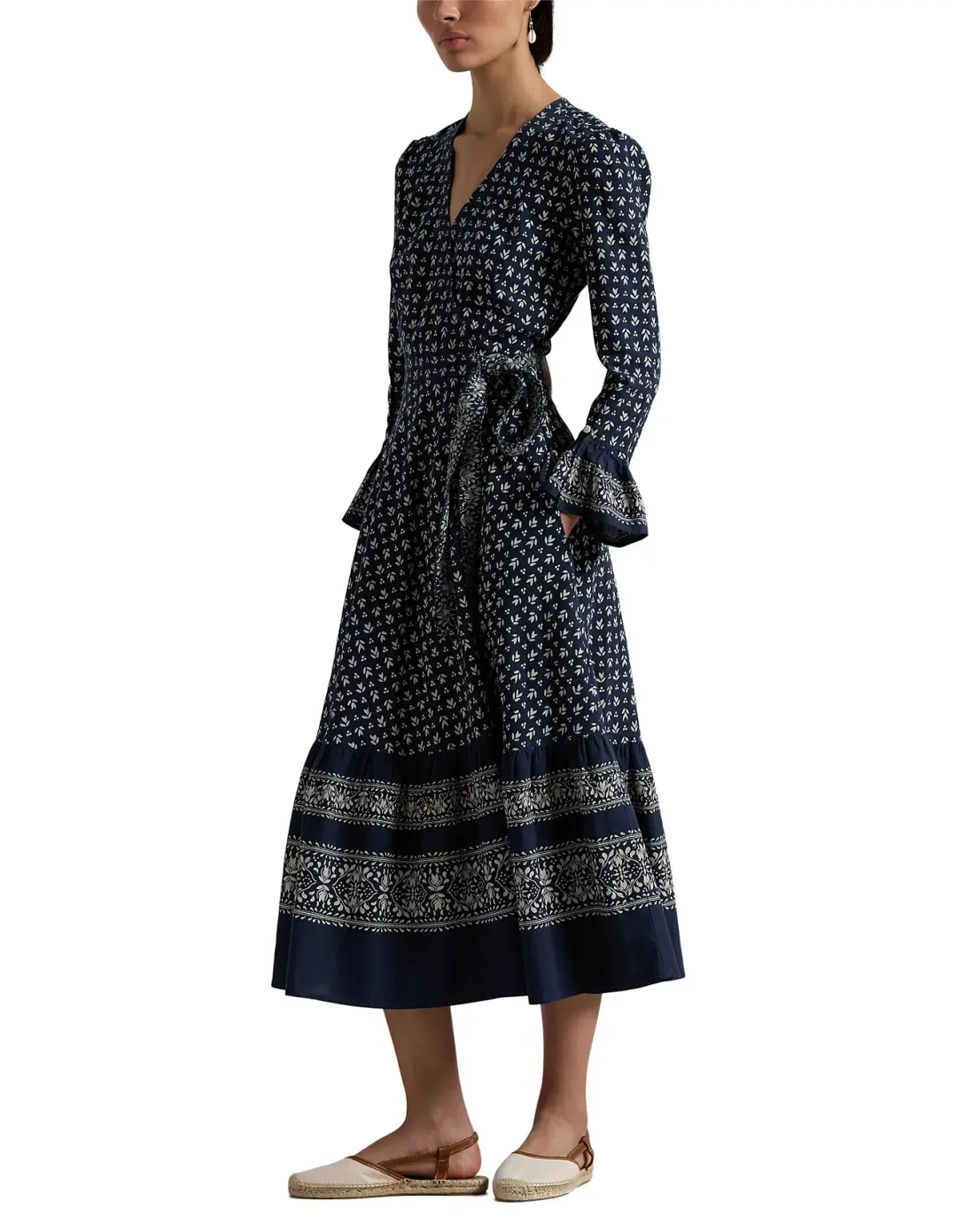 Polo Ralph Lauren Floral Print Wrap Dress Size AU 4 for rent on The Volte - main image