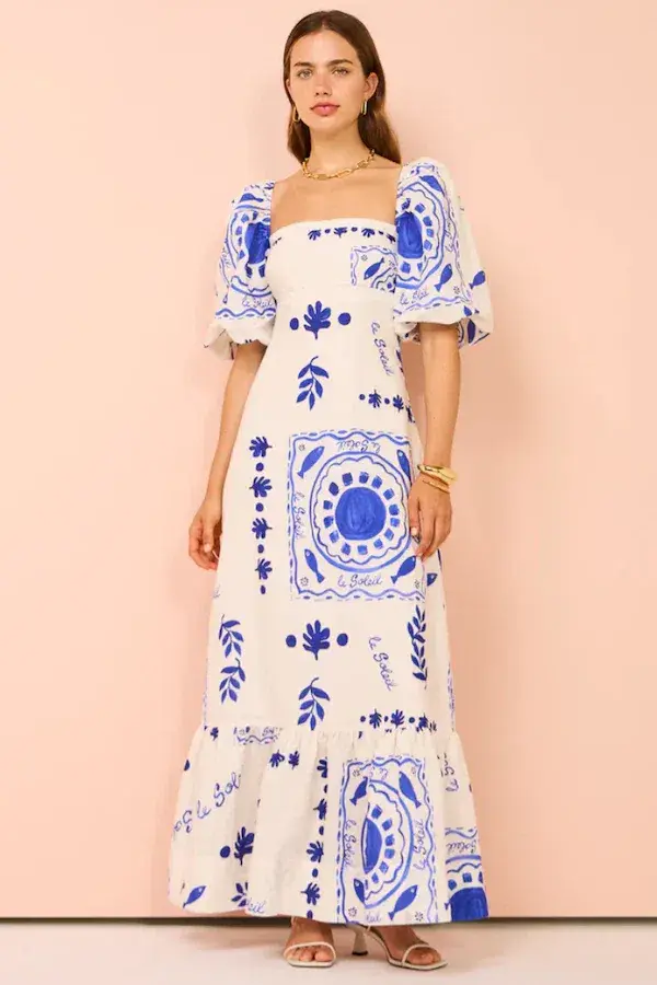 By Nicola Camille S/S Maxi Dress In Le Soleil Size 8 for rent on The Volte - main image