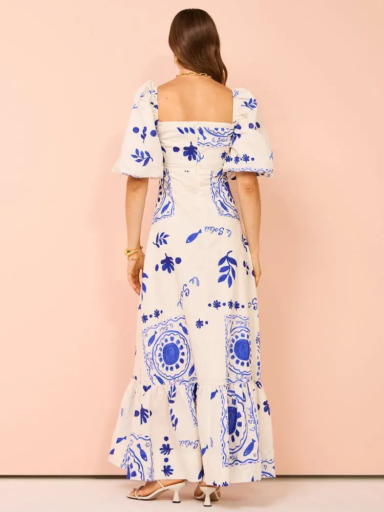 By Nicola Camille S/S Maxi Dress In Le Soleil Size 8 for rent on The Volte - main image