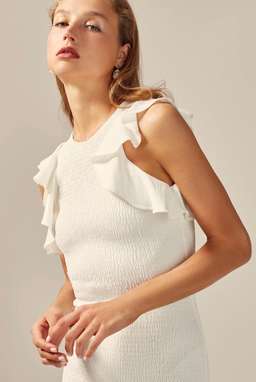 C/MEO Collective Expired Mini Dress Ivory Size M/10 for rent on The Volte - image 3