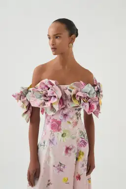 Aje Misha Maxi Dress Floral Pink Size 8 for rent on The Volte - image 3