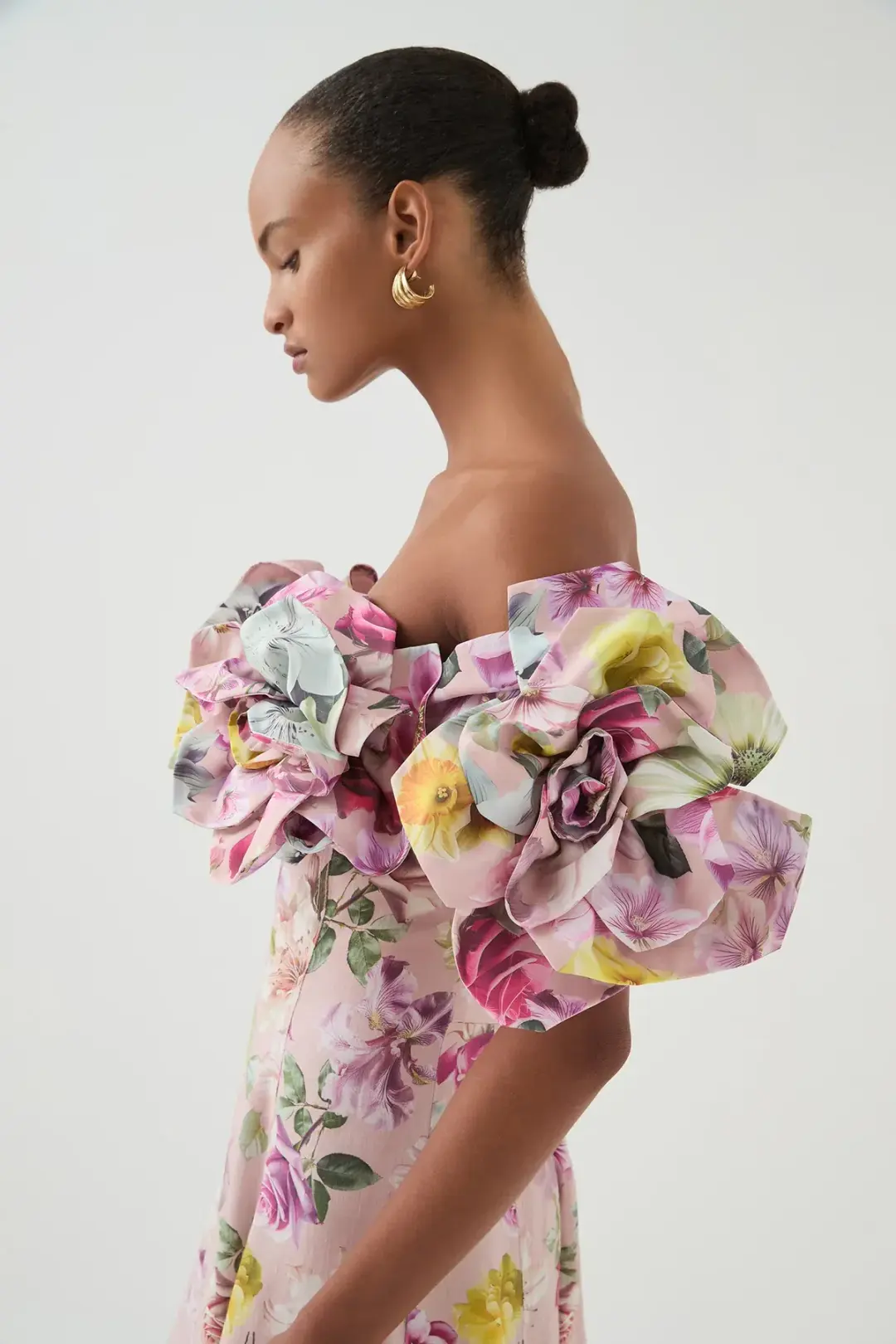 Aje Misha Maxi Dress Floral Pink Size 8 for rent on The Volte - main image