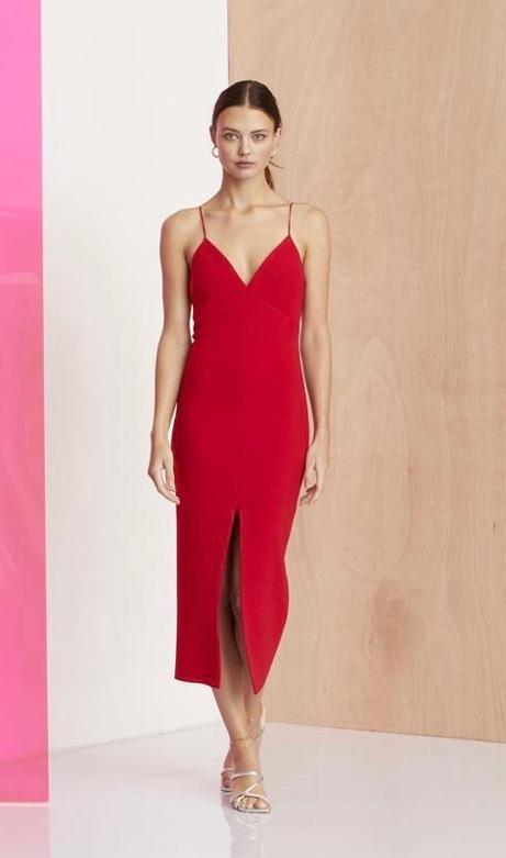 Bec and Bridge C’est Magnifique Split Dress Red  - Image 1