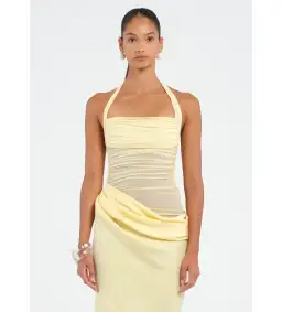 Benni Gina Maxi Dress in Butter Size AU 8 for rent on The Volte - image 4