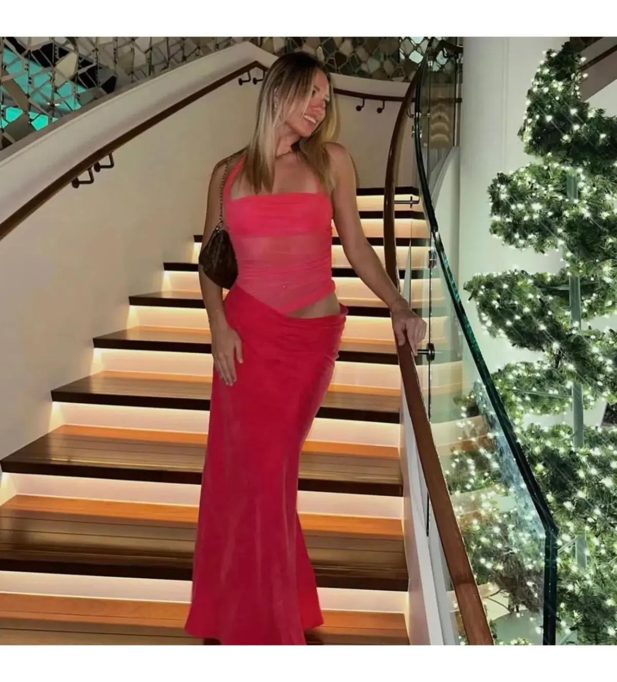 Benni Gina Maxi Dress in Watermelon Size AU 6 - Image 4