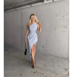 Natalie Rolt Frida Midi Dress Sky Blue Size 3 / AU 12 for rent on The Volte - image 1