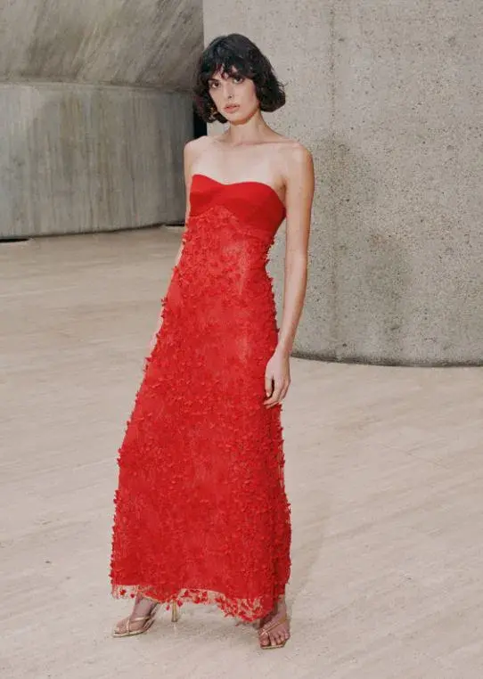 Manning Cartell Enchantment Balconette Gown in Scarlet Red Size 12 for rent on The Volte - main image