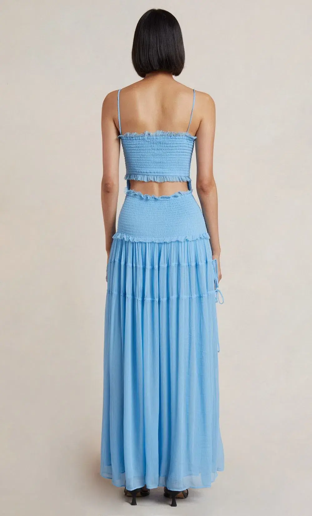 Bec and Bridge Charlotte Cut Out Maxi Dress Blue Size 8 for rent on The Volte - main image