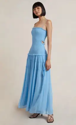 Bec and Bridge Charlotte Cut Out Maxi Dress Blue Size 8 for rent on The Volte - image 1