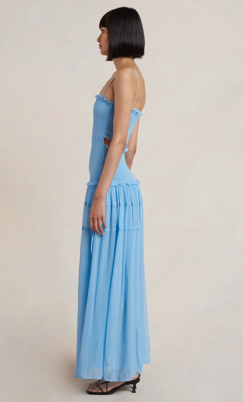 Bec and Bridge Charlotte Cut Out Maxi Dress Blue Size 8 for rent on The Volte - main image