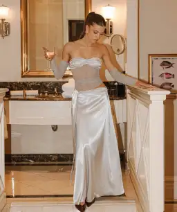 Lane + Sass Emilia Dress Grey Size XS / AU 6