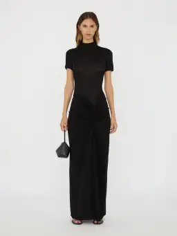 Christopher Esber Fusion Ruched Tee Gown Black Size 8 for rent on The Volte - image 1