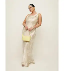 Reformation Annabelle Silk Maxi Dress Cream Size AU 8