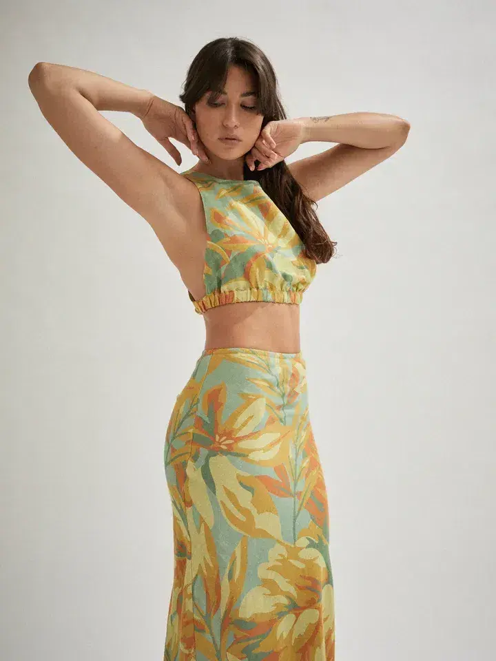 One Mile The Label Jessica Palm Set Multi Size AU 10 for rent on The Volte - main image