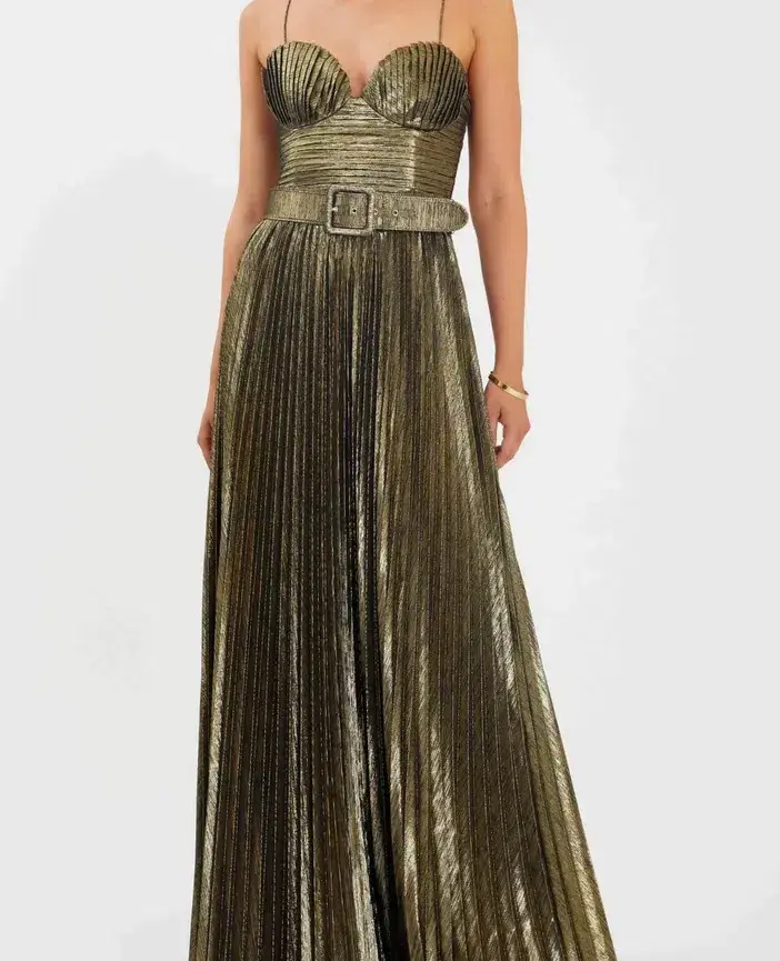 Rebecca Vallance Josie Gown in Metallic Size 8 for rent on The Volte - main image