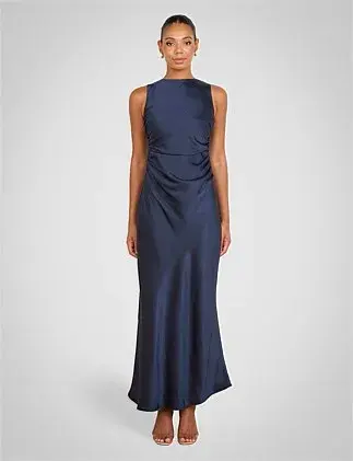 Pilgrim Gita Boat Neck Dress In Navy Size AU 10 for rent on The Volte - main image