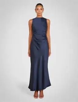 Pilgrim Gita Boat Neck Dress In Navy Size AU 10 for rent on The Volte - image 1