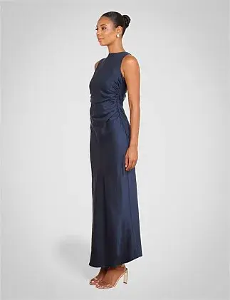 Pilgrim Gita Boat Neck Dress In Navy Size AU 10 for rent on The Volte - main image