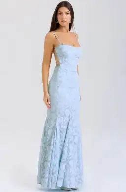 House of CB Bluebell Lace Up Back Maxi Dress Blue AU 8 for rent on The Volte - image 1