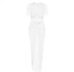 Christopher Esber White Ruched Tee Midi Dress White Size 6 for rent on The Volte - image 3