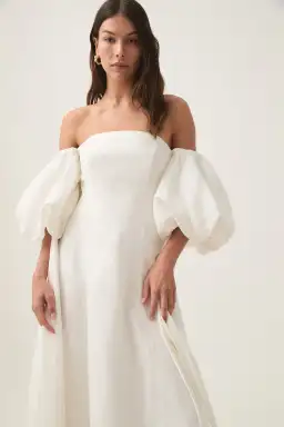 Aje Incarnation Midi Dress Ivory Size 14 for rent on The Volte - image 2