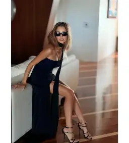 Matterstore Monaco Black Dress with Scarf Black Size 10 for rent on The Volte - image 3