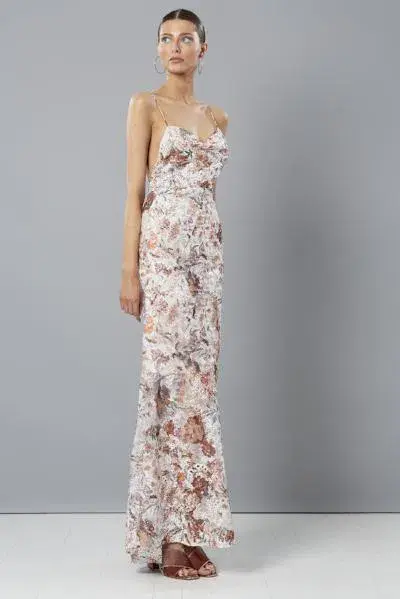 Winona Tigerlily Cowl Maxi Dress Print Size 8 for rent on The Volte - main image