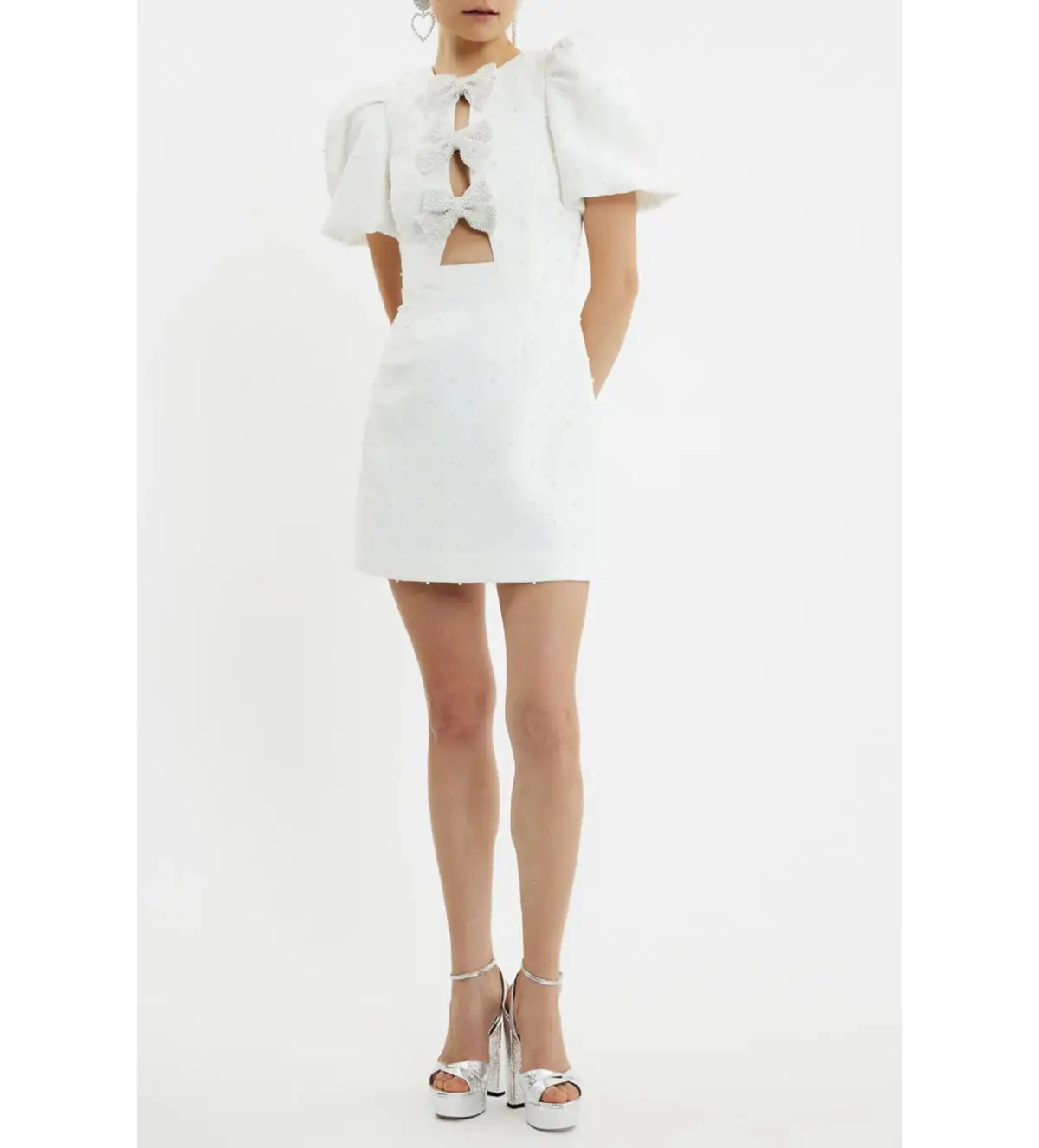 Rebecca Vallance Bridal Ophelia Mini Dress White Size AU 8 - Image 1