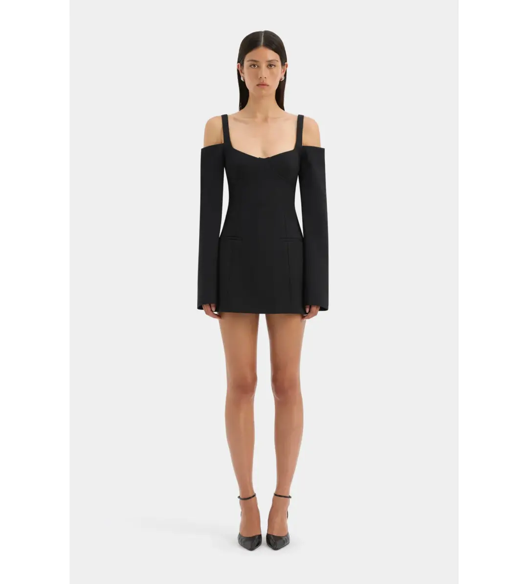Sir Sandrine Long Sleeve Mini in Black Size AU 6 for rent on The Volte - main image