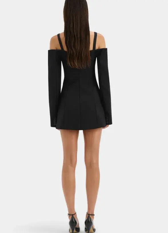 Sir Sandrine Long Sleeve Mini Dress Black Size 8 for rent on The Volte - main image