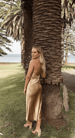 DION LEE Bias Weave Cowl Dress Sand/Gold for rent on The Volte - image 6