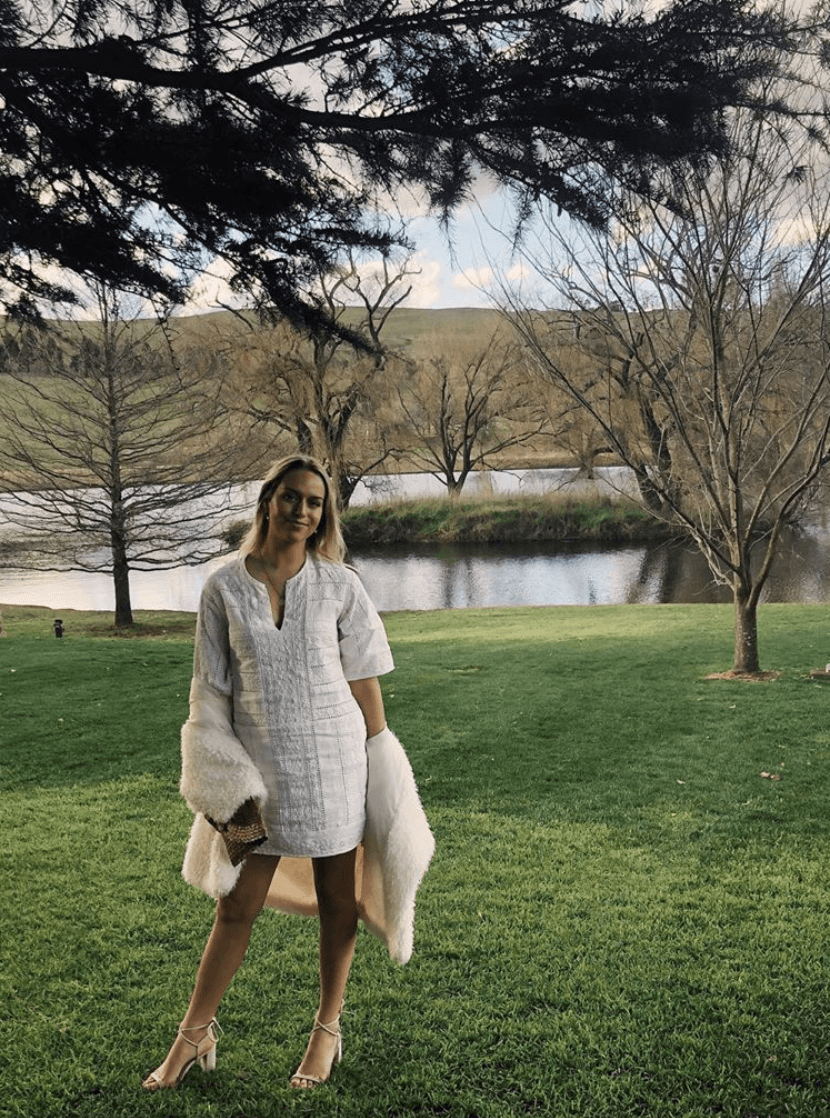 LOVER THE LABEL Italian Linen White Embroidery Dress Size S/M for rent on The Volte - main image