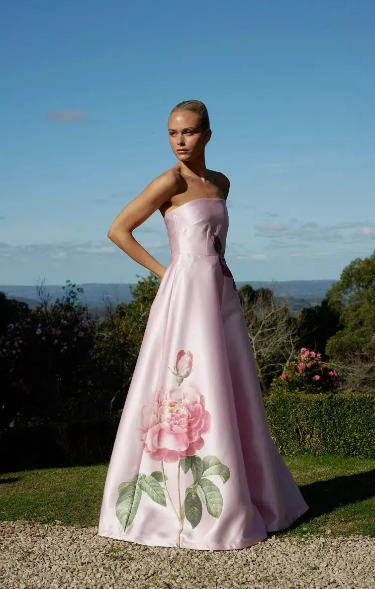 Aston Studio Audrey Dress in Baby Fleur Floral Maxi Size 8 for rent on The Volte - main image