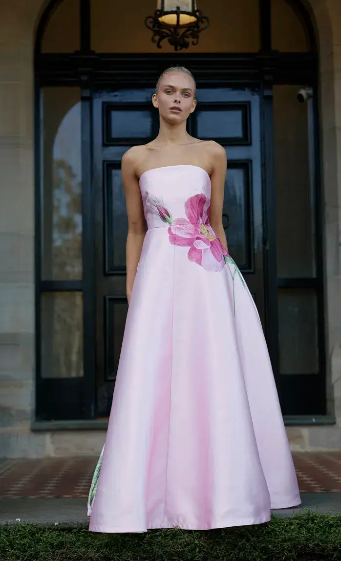 Aston Studio Audrey Dress in Baby Fleur Floral Maxi Size 8 for rent on The Volte - main image