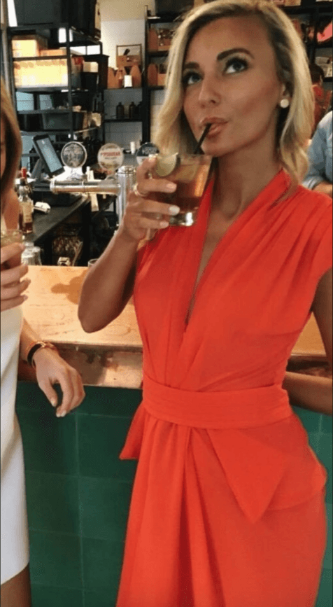 Carla Zampatti Waterfall Dress Red Size 6 for rent on The Volte - main image