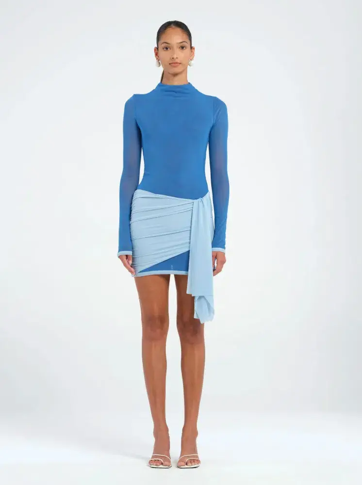 Benni Kingslet Mini Dress Blue Size AU 6 - Image 1