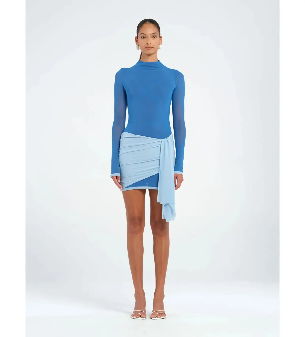 Benni Kingsley Mini Dress Blue Size AU 10 - Image 1