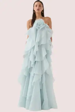 Aje Pandorea Blue Maxi Dress Size 10 for rent on The Volte - image 1