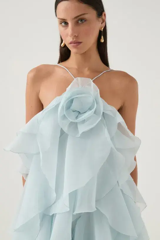 Aje Pandorea Blue Maxi Dress Size 10 for rent on The Volte - main image