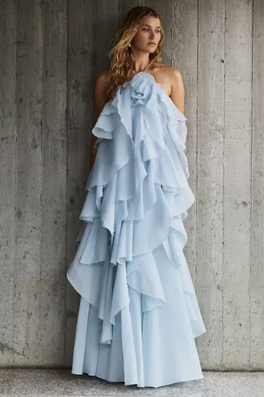 Aje Pandorea Blue Maxi Dress Size 10 for rent on The Volte - main image