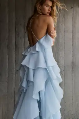 Aje Pandorea Blue Maxi Dress Size 10 for rent on The Volte - image 7