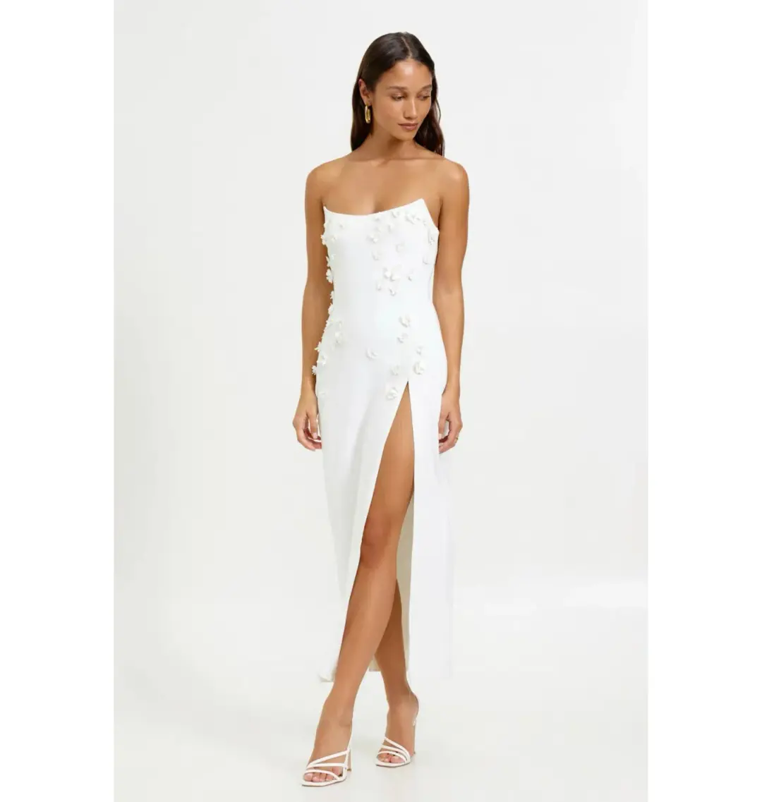 Lexi Blanca Dress Ivory Size AU 10 for rent on The Volte - main image